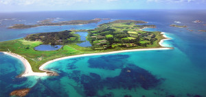 Aerial View of Tresco Coastline