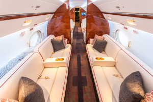 Lounge Seating on Private Jet
